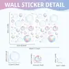 Decoración popular de burbujas de verano para baño de TEMU, pegatinas impermeables, pegatinas de pared geométricas de burbujas oceánicas autoadhesivas de PVC