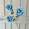 3 rosas artificiales Corolla para decoración de bodas, hoteles y hogares, flores artificiales para paredes florales exteriores y arreglos florales.
