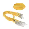 Fio Encerado Colorido Estilo Coreano com Fecho de Lagosta e Cordão de Couro, Liso e Resistente ao Desgaste, Cordão de Alta Densidade para Pingente de Colar DIY, Acessórios para Joias Feitos à Mão