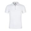 Nueva Camisa Polo de Solapa de Manga Corta de Algodón Puro de 200 g de Verano para Hombre, Holgada, Ropa de Trabajo de Supermercado con Logo Estampado