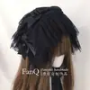 Lolita Lolita Pequena com Rosa Alucinógeno Laço Feito à Mão Kc Faixa de Cabelo com Laço Faixa de Cabelo de Renda com Cílios Brancos