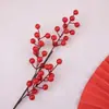 Fruta da Prosperidade Fruta de Amora Vermelha Fruta de Amora de Inverno Flor Artificial de Simulação Ornamento Sala de Estar Presente de Inauguração Decoração de Casa Nova Exibição de Ano Novo Arte Floral