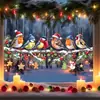 Rama de Invierno Navideño Pajarito Navideño Pegatina para Ventana Vidrio de Escaparate Puerta de Cristal Decoración para el Hogar Pegatina Electrostática para Vidrio