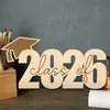 Amazon 2026 Decorações de Formatura Placa de Formatura de Madeira Decorações de Madeira Caixa Simples Moderna Buxo