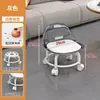 Silla Acrílica Pequeña de Respaldo Bajo 2024 para Uso en Casa con Ruedas, Silla Transparente con Ruedas Universales, Taburete Infantil