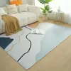 Alfombra Minimalista Italiana de Lujo Ligero Líneas Alfombrilla Lisa para Sala de Estar Estilo Wabi-Sabi Alfombra para Sofá Mesa de Café Alfombra para Dormitorio Mesita de Noche
