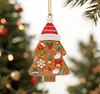 Adornos de Árbol de Jengibre Acrílicos de Venta Caliente Transfronterizos, Decoraciones Navideñas, Decoraciones para Árbol de Navidad Familiar, Colgantes para Interior de Coche