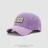 Chapéus de Bebê Quentes Japoneses e Coreanos Outono e Inverno Pelúcia Bonés de Baseball Infantis Tendência Letra Sorte Bonés de Baseball Comércio Exterior