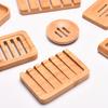 Caja de jabón Amazon al por mayor de madera de bambú no acuática bandeja de jabón de baño para hotel con letras para el hogar simple caja de jabón con drenaje