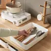 Caixa de Armazenamento Retangular Organizador de Mesa Cesta para Armazenar Lanches Cesta Organizadora de Mesa para Cosméticos Caixa de Armazenamento Pequena de Plástico para Cozinha
