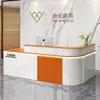 Mostrador de caja recepción barra mostrador de pago mesa tienda esquina curva pequeña salón de belleza tienda de conveniencia mesa de tienda