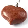 Colgante Corazón de Cristal Natural Corazón de Melocotón Moda Europea y Americana Collar Accesorios para Collares Exportación de Joyería para Ebay Amazon