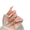 Estilo europeo y americano, sutilmente incrustado con circonita cúbica, pulsera versátil para mujer, lujo ligero, diseño de nicho con un toque de alta gama, ajustable y extensible, al por mayor