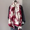Bufanda jacquard con bloques de color y letra de carruaje para mujer, otoño e invierno, cachemira sintética, lujo ligero, vintage, con flecos, cálida, chal largo y calentador de cuello