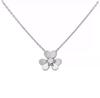 Vanjia Versão Alta Banhado a Ouro Rosa 18K Colar Trevo de Pétalas de Diamante Cheio Diamante Único Trevo da Sorte Flor Trevo de Quatro Folhas Brincos