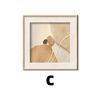 Pintura Decorativa de Sala de Estar Estilo Crema Escandinavo Paisaje Pared de Fondo de Sofá Textura Planta Verde Simple Moderna Pintura Colgante de Dormitorio