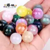 Acessórios de joalheria DIY imitação olho de gato contas redondas furo reto glitter em pó fino resina contas soltas material de pulseira de miçangas feita à mão