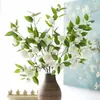 Camelia Artificial Camelia de Tallo Largo Flor de Seda Decoración del Hogar Diseño de Sala de Muestras Floral Seda de Alta Gama Gardenia