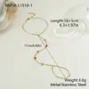 Joias Transfronteiriças Estilo Europeu e Americano, Corrente de Dedo com Joias Personalizadas Inlaid Fashionable e Exquisite, Pulseira de Dedo de Zircônia Simples e Versátil Atacado