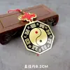 Espejo Gua Sha Grande de Cobre Espejo Convexo para el Hogar Diagrama Yin Yang Tai Chi Colgante de Puerta Ventana de Balcón Espejo Cóncavo Lente Convexo de Cobre