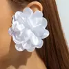Joyería Europea y Americana, Diseño Exagerado en Tela, Pendientes de Flor Grande, Pendientes de Flor de Verano Flor de Nicho para Mujer