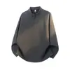 Ropa para Hombre Muqiu Estilo Americano Para Viajar Cuello Alto Desestructurada Térmica Manga Larga Sudadera para Hombre Holgada Cálida Camiseta Base