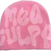 Gorro de punto jacquard con letras de hip-hop de tendencia europea y americana para hombres y mujeres con calidez invernal