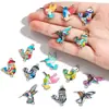 Accesorios para Joyería de Aleación con Goteo de Aceite DIY Colgante de Pájaro Gorrión Colorido Pulsera Llavero Colgante Decorativo W522