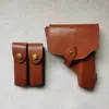 Bandolera Estilo 92 - Funda para Pistola Marrón de 5.8mm Funda de Piel de Vaca Pura Atrezo para Películas y Televisión Histórica Colección para Fans Militares Retro