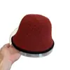 Sombrero Coreano al por Mayor Bloque de Color Tejido de Lana Sombrero Cubo Otoño e Invierno Cálido Cúpula Declaración Forma de Campana Sombrero de Pescador