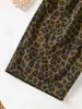 Pantalones largos de leopardo para niñas, nuevo estilo de otoño, pantalones casuales holgados para niños, pantalones con estampado vintage coreano, modernos y versátiles para niños pequeños