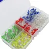 Diodos emisores de luz LED de 3 mm en caja, rojo, amarillo, verde, azul y blanco, 5 colores, un total de 500 para enviar la caja