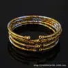 Pulsera Chapada en Oro 3MM Joyería para Mujer Pulsera de Cuentas de Oro Africano Regalo de Boda Etíope para Novia