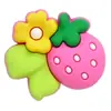 Flores Coloridas Adesivos de Borracha Macia 3D Decorações Planas para Capas de Celular Papelaria Acessórios de PVC 3D Acessórios para Joias DIY