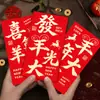 Sobres Rojos Fronterizos del Año del Cordero 2027 Modelo Nuevo Sobres de Dinero de la Suerte del Zodiaco Cordero para el Festival de Primavera, Personalizables con Logo, Bolsas de Sobres Rojos de Año Nuevo