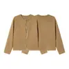 Jaqueta Cardigan Vintage sem Gola em Camurça com Padrão de Onda Floral Inspirado em Wholate para Mulheres, Corte Solto W27