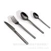 Juego de cubiertos de acero inoxidable, cuchillo y tenedor, creativo transfronterizo, vajilla de estilo occidental, cuchillo para bistec Knight y tenedor, cuchara, juego de regalo de cuatro piezas
