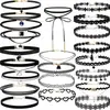Amazon Ins Set de Collar de Encaje Creativo Cadena Clavícula Joyería Simple Gótica Europea y Americana