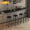 Mesa plegable de pared mesa de comedor de pared contra la pared estante de partición de una palabra estante de almacenamiento mesa y sillas plegables engrosadas mesa larga estrecha