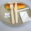Cuchara de Madera Desechable Cuchillo y Tenedor de Madera Juego de Cucharas Juego de Tres Piezas Vajilla Tenedor de Madera Cuchillo y Tenedor Juego de Cucharas Vajilla de Madera Bolsa