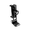 Suporte Universal Cold Shoe com Clipe de Telefone de Metal, Extensível e Rotativo, com Microfone e Luz de Preenchimento, Clipe Reto de Liga de Alumínio