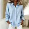 Estilo Europeo 2026 Nueva Versátil Camisa de Cuadros de Manga Larga con Solapa para Mujer Moda Tendencia Cuatro Estaciones Europea y Americana Ropa para Mujer