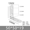 Soporte de Ángulo de Acero Inoxidable Engrosado Soporte Triangular Conector en L Fijador de Ángulo Recto de 90 Grados Ferretería de Refuerzo Soporte de Estante