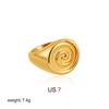 Anillo Abierto Exagerado de Caracola de Oro de 18K Transfronterizo Europeo y Americano Anillo Brillante de Gama Alta Anillo Decorativo Espiral Amazon