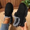 Zapatos de Mujer Procesamiento Personalizado Talla Grande Zapatos Deportivos Transfronterizos Planos de Suela Blanda Zapatos de Malla con Altura de Tejido de Punto Zapatos de Suela Blanda para Mujer 43