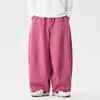 Novos Macacões Largos Japoneses de Tamanho Grande para Primavera e Verão Masculinos Casuais Retos Haren Pants Neutros Tendência