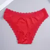 Panty triangular exclusivo de seda helada transfronterizo para mujer, sexy y seductor, calado, ajustado, cómodo, agradable a la piel, ropa interior sin costuras