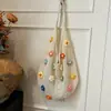 Bolso Tote de un Solo Hombro Estilo Coreano, Estilo Perezoso, Sencillo, Moderno, de Moda, Elegante, Bolso de un Solo Hombro Personalizado, Bolso de Flores Tejido