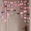 Cortina decorativa con forma de corazón de niña, con diseño de estrella Coolomi, con dibujos animados, para puerta, colgante