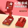 Ano Novo Chinês Tendência Vermelho Preguiçoso Suporte de Mesa para Celular Dobrável Portátil Transmissão ao Vivo Maratona de Vídeos Suporte para Tablet Celular Feito Sob Medida